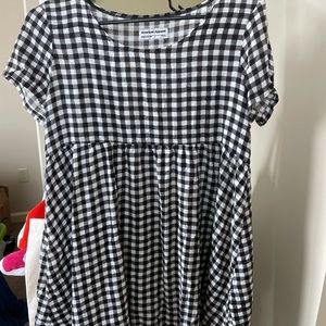 american apparel gingham babydoll dress